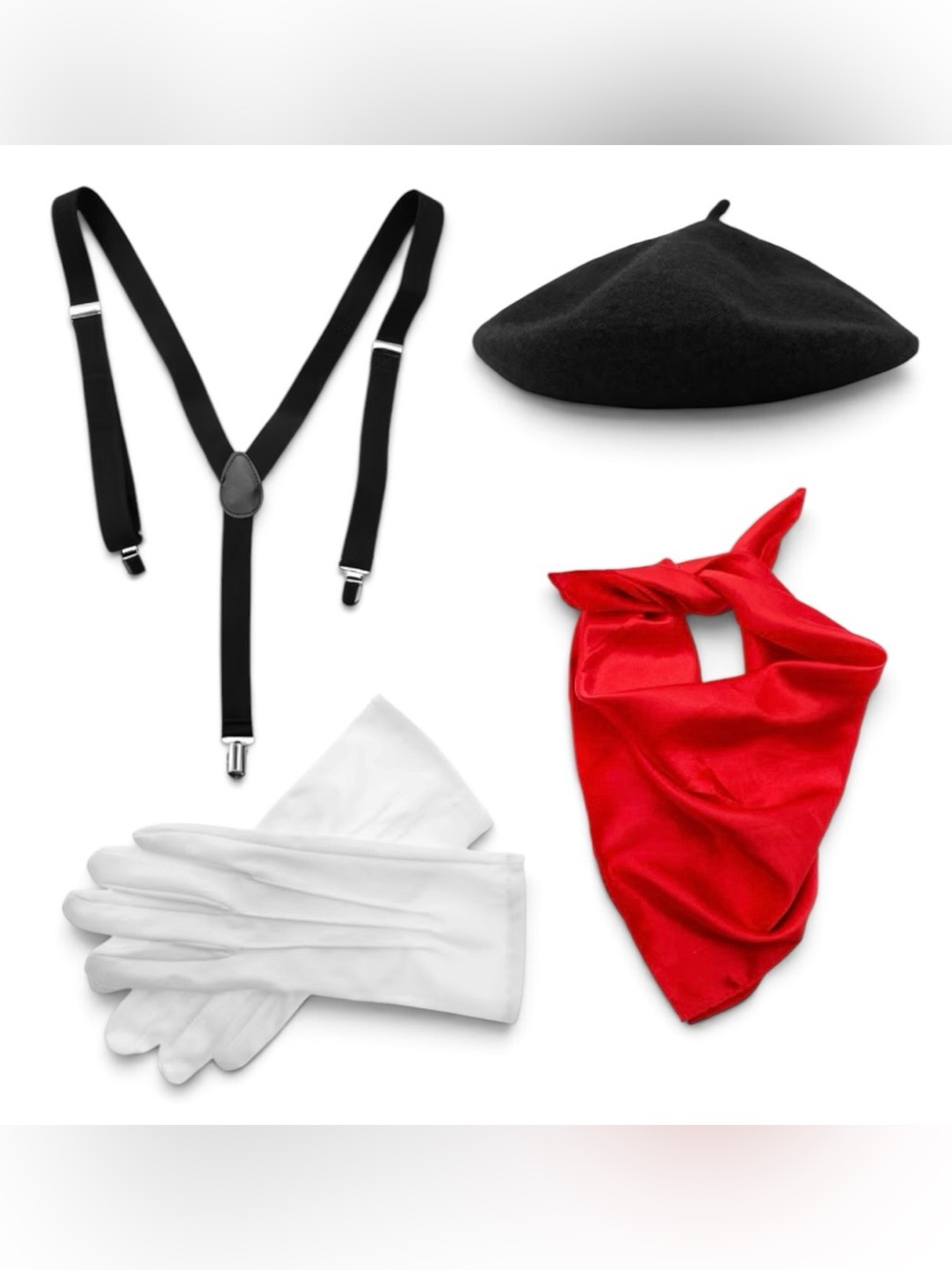Mime Halloween Costume Accessory Kit for Adults